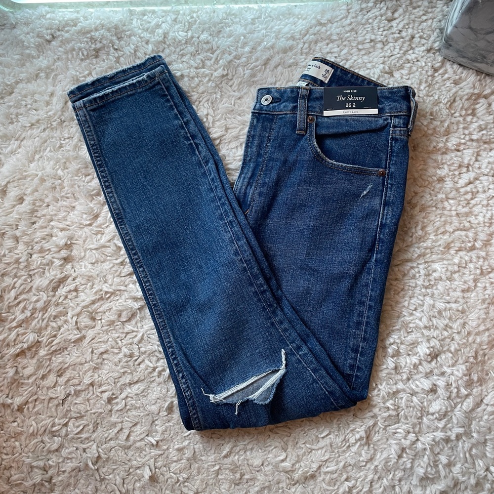 Abercrombie & Fitch Women’s Blue Skinny Jeans - Picture 7 of 9